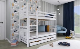 Bett mit zusätzlichem Bett Seweryn - 80x180 cm - Weiß