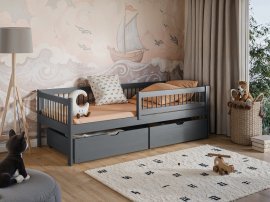 Kinderbett Edi - 80x160 cm - Graphit