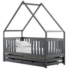 Kinderbett mit Zusatzbett Magic - 90x190 cm - Graphit