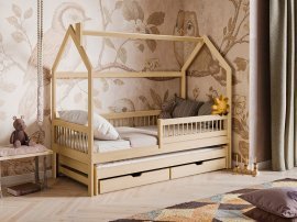 Kinderbett mit zusätzlichem Bett Papi - 80x180 cm - Kiefer