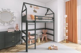 Etagenbett Gloria - 80x180 cm - Graphit