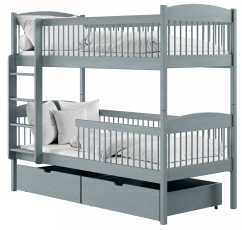 Etagenbett Luna - 90x200 cm - grau