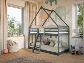 Etagenbett Sweet - 80x180 cm - Graphit