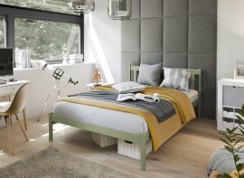 Bett King - 140x200 cm - olivgrün