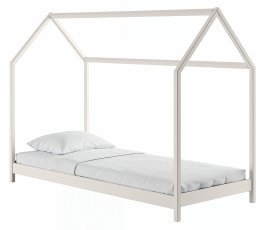 Kinderbett Haus Lucky – 90x200 cm – Creme
