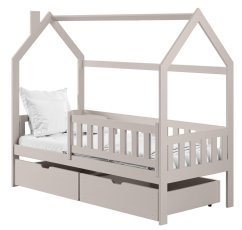 Kinderbett Haus Natan – 80x160 cm – kaschmir