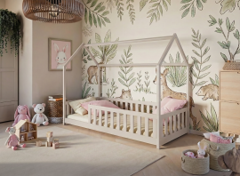 Kinderbett Haus Noan – 90x200 cm – kaschmir