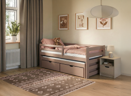 Zusatzbett Senso – 80x160 cm – Milchschokoladenfarben