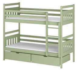 Etagenbett Adas – 80x160 cm – Oliv