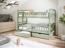 Etagenbett Ignas – 80x180 cm – Oliv