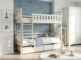 Etagenbett Ignas – 90x190 cm – Creme