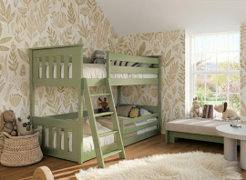 Etagenbett Kevin – 80x180 cm – Oliv