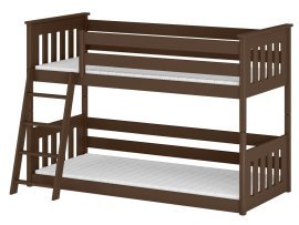 Etagenbett Kevin – 80x200 cm – dunkel schokoladenbraun