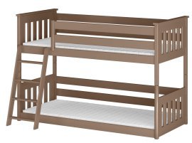 Etagenbett Kevin – 90x200 cm – Milchschokoladenbraun