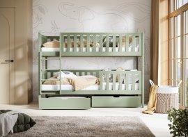 Etagenbett Michalina – 80x200 cm – Oliv