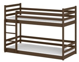 Etagenbett Mini – 80x200 cm – dunkel schokoladenbraun