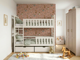 Etagenbett Monika – 80x160 cm – creme