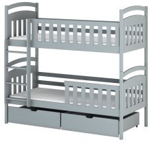 Lano - Etagenbett Sebus – 90x200 cm – grau