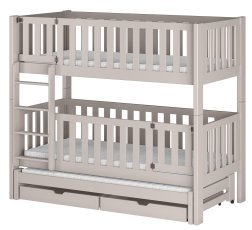 Etagenbett mit Zusatzbett Agatha – 80x180 cm – Kaschmir