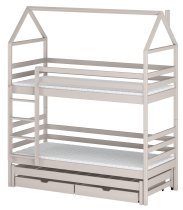 Lano - Etagenbett mit Zusatzbett Dalia – 80x180 cm – kaschmir