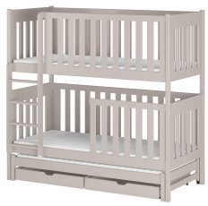 Etagenbett mit Zusatzbett Emilka – 80x160 cm – Kaschmir