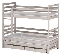 Etagenbett mit Zusatzbett Luk – 80x160 cm – kaschmir