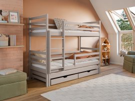 Etagenbett mit Zusatzbett Luk – 90x200 cm – kaschmir