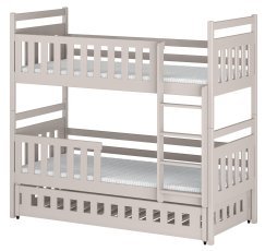 Etagenbett mit Zusatzbett Oliwia – 80x200 cm – Kaschmir