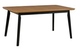 Ausziehbarer Esstisch Oslo 7 – Schwarz/Eiche