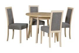 Esszimmer-Set Oslo 3 L Sonoma/Artisan + 4 Stühle Roma 3 Sonoma 34B