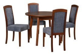 Esszimmer-Set Oslo 4 Nuss + 4 Stühle Roma 7 Nuss 18B