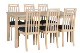 Esszimmer-Set Max 8 Sonoma + 6 Stühle Roma 10 Sonoma 3B Soro 23
