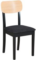 Esszimmerstuhl Hugo 4 – Schwarz/Natur – Aragon 99
