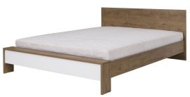 Bett Latika – 160x200 cm – Burgundereiche/Weiß