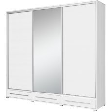 Kleiderschrank mit Schiebetüren mit Spiegel Haifa - weiß