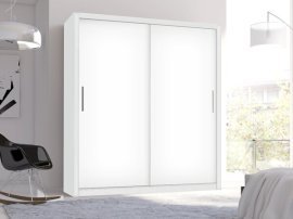 Kleiderschrank mit Schiebetüren Mistral 180 cm - weiß