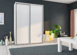 Kleiderschrank mit Schiebetüren Penelopa 155 cm - weiß