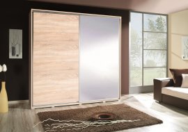 Kleiderschrank mit Schiebetüren mit Spiegel Penelopa 205 cm - Eiche Sonoma