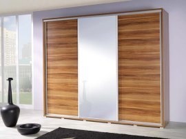 Kleiderschrank mit Schiebetüren mit Spiegel Penelopa 255 cm - Eiche Riviera