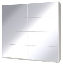Kleiderschrank mit Schiebetüren mit Spiegel Twister 1 - weiß