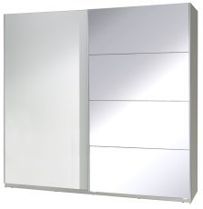 Kleiderschrank mit Schiebetüren mit Spiegel Twister 3 - weiß