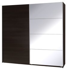 Kleiderschrank mit Schiebetüren mit Spiegel Twister 3 - Kastanie Wenge