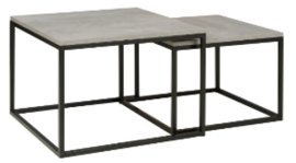 Set aus zwei Clubtischen Loft - Eiche Denver Graphit