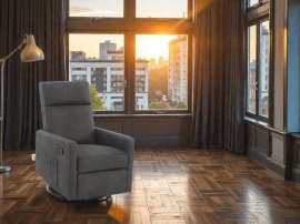 Massagesessel mit Relaxmechanismus Sovana Deluxe – grau