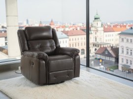 Ledersessel mit Relaxfunktion Fosso Comfort – Beige