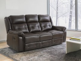 Ledersofa mit Relaxfunktion Trevi Lounge – braun