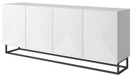 Kommode mit Metallgestell Asha 200 4T – Weiß