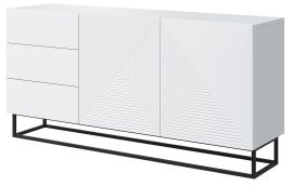 Kommode mit Metallrahmen Asha 167 2T3S – Weiß