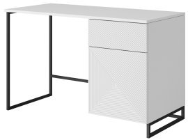 Schreibtisch mit Metallgestell Asha 120 1T1S – Weiß
