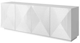 Kommode auf Sockel Asha 200 4D – Weiß Hochglanz